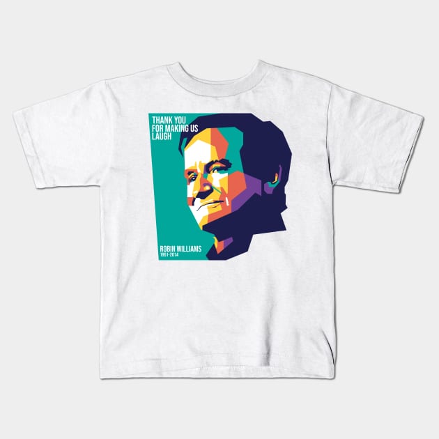 In Memoriam Robin Williams Kids T-Shirt by pentaShop